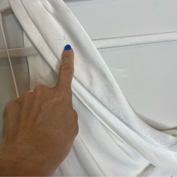 Alice + Olivia Paulette One Shoulder Satin Crepe Fitted Gown Dress NWT size 2 - Picture 9 of 10